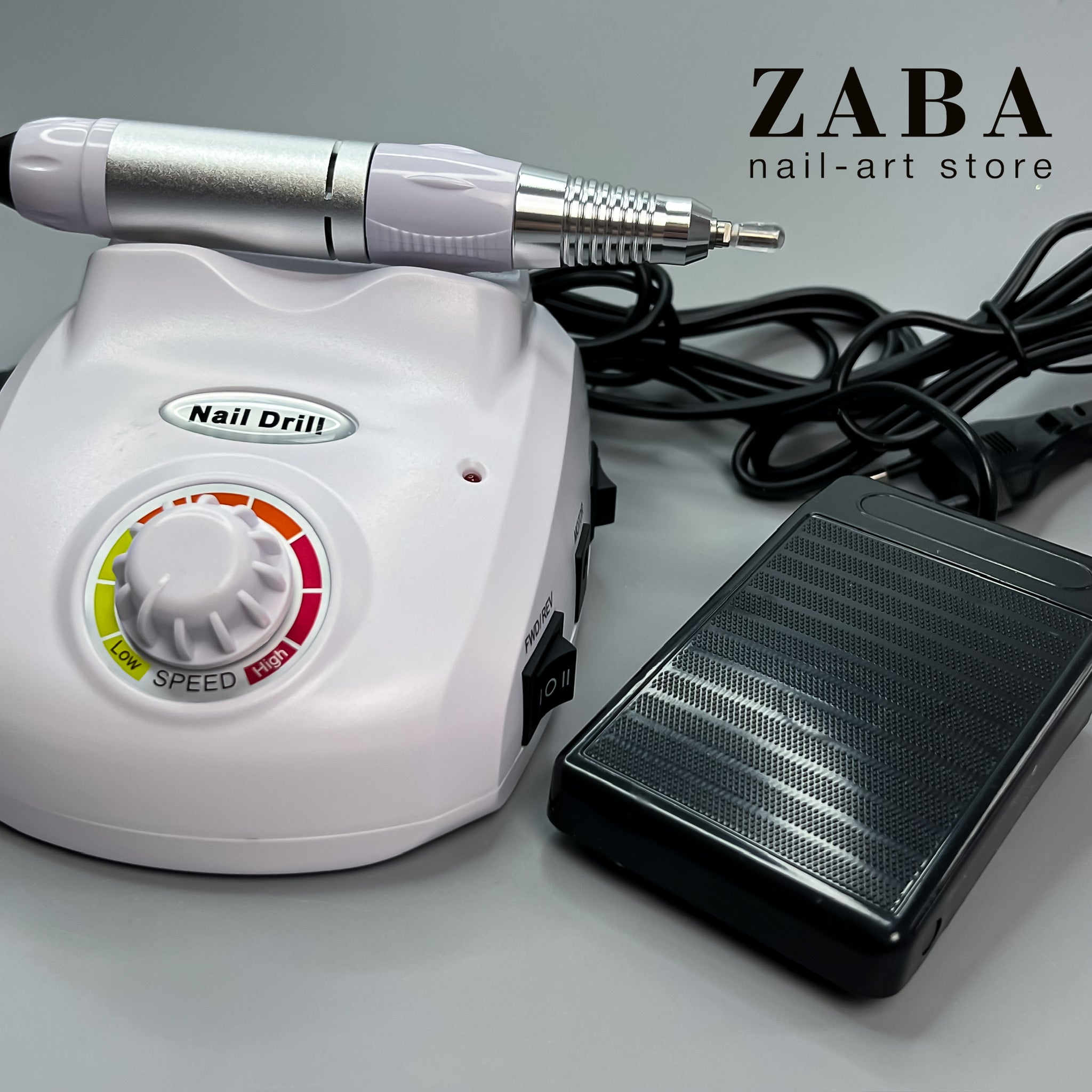Global Fashion Frezarka ZS-603 do manicure i pedicure z pedałem + zestaw frezów Biała