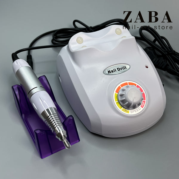 Global Fashion Frezarka ZS-603 do manicure i pedicure z pedałem + zestaw frezów Biała